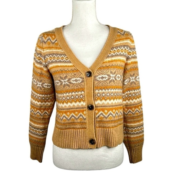 Jessica Simpson Sweaters - Jessica Simpson Fair Isle Super Soft Knit V-Neck Open Cardigan Sweater Size M